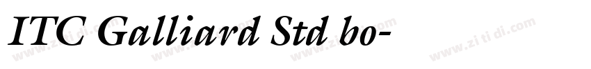 ITC Galliard Std bo字体转换